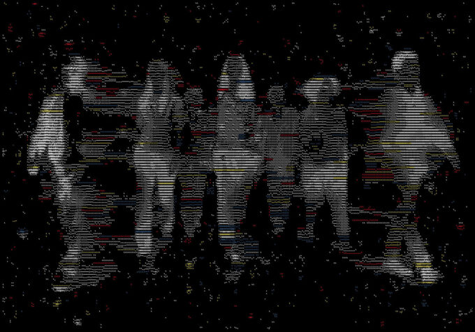 images of shapes of people made of data