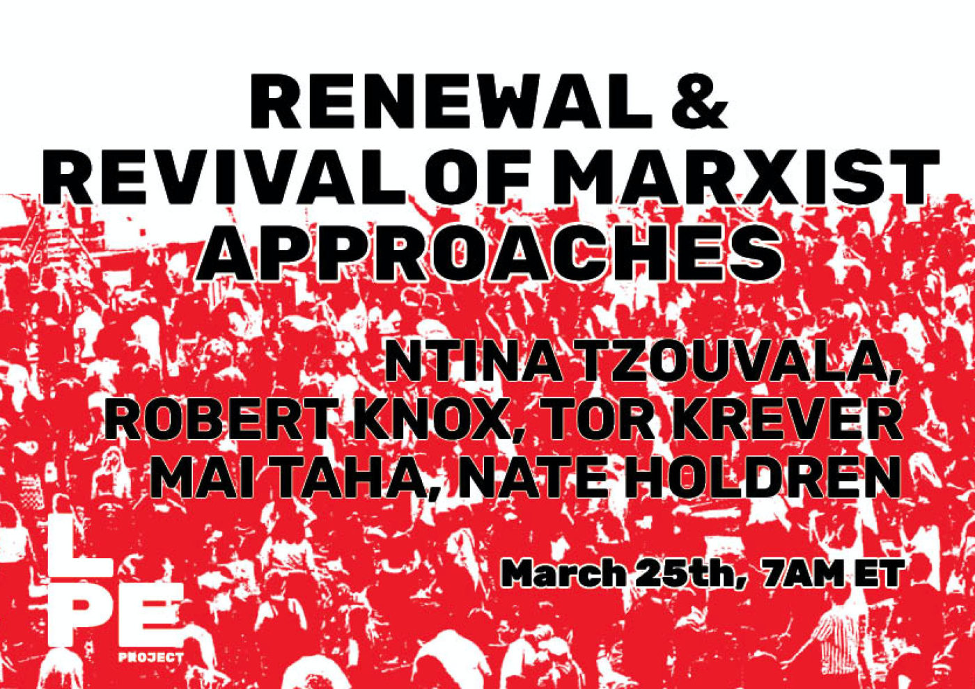 Conference Panel: Revival and Renewal of Marxist Approaches - LPE Project