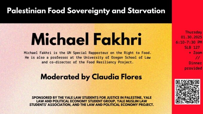 Palestinian Food Sovereignty and Starvation with Michael Fakhri 